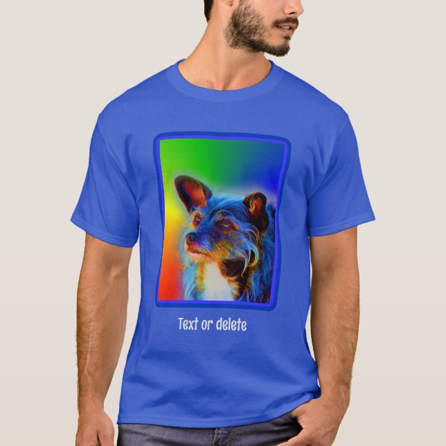 Terrier Dog Abstract Art Personalized T-Shirt (Front)