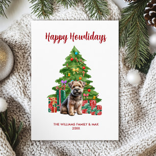 Terrier Dog Family Christmas Holiday Card