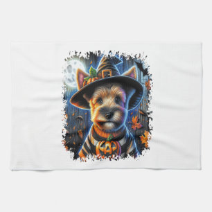 Terrier Dog Halloween Square Kitchen Towel