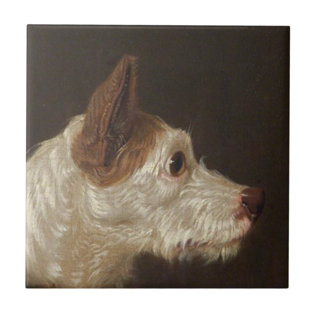 Terrier Dog's Head (by James Ward) Tile (Front)