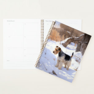 Terrier Fox Wire Qu'il neige Noël 