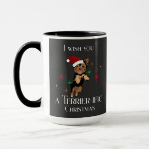 Terrier-ific Christmas Cute Dog Holiday Pun Mug
