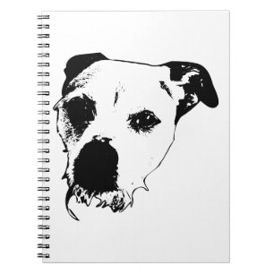 Terrier Mix Close‑Up Portrait Spiral Notebook