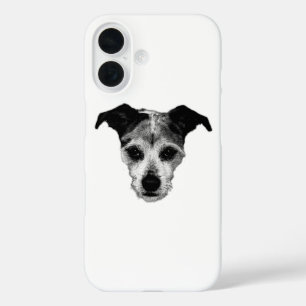 Terrier Mix Looking Up Dog Portrait Case