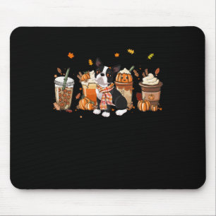 Terrier Pumpkin Spice Latte Iced Autumn Dog Fall Mouse Pad