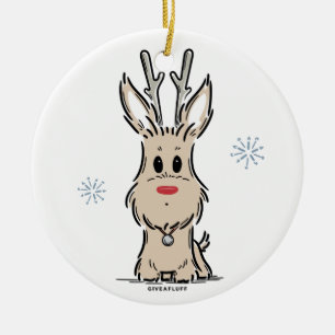 Terrier Reindeer Ornament