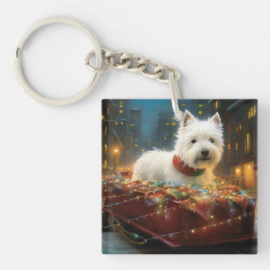 Terrier West Highland White Noël Fêtard