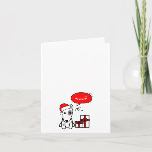 Terrier with Presents Christmas Holiday Card