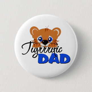 Terrific Dad Cute Tiger 2 Inch Round Button