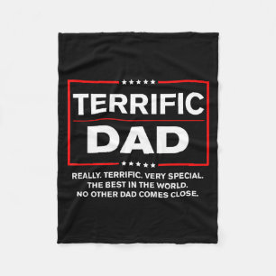 Terrific Dad - Funny Donald Trump Fathers Day  Fleece Blanket