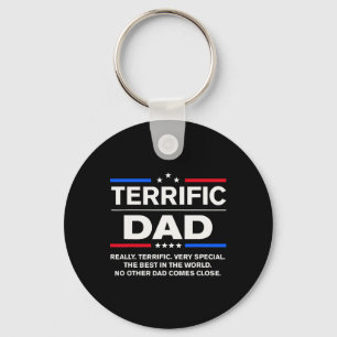 Terrific Dad Funny Donald Trump Fathers Day Keychain