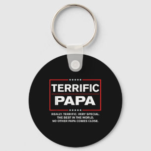 Terrific Papa - Funny Donald Trump Best Papa  Keychain