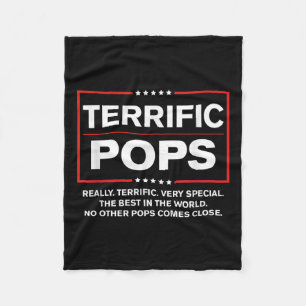 Terrific Pops - Funny Donald Trump 2020 Supporter Fleece Blanket