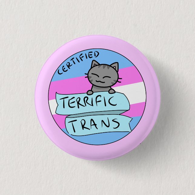 Terrific Trans 1 Inch Round Button (Front)