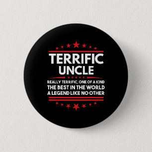 Terrific Uncle Campaign 2025 Donald Trump Inaugura 2 Inch Round Button