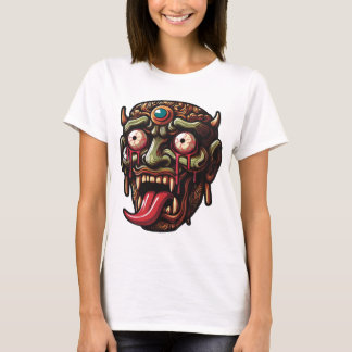Terrifying Ancient Mask with Spooky Expressions -  T-Shirt