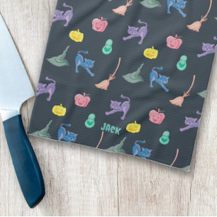 Terrifying and enchanting Halloween, customisable Kitchen Towel