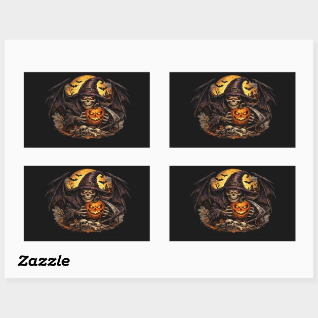 💀🎃 Terrifying Grim Reaper Halloween – Dark Horro Sticker (Sheet)