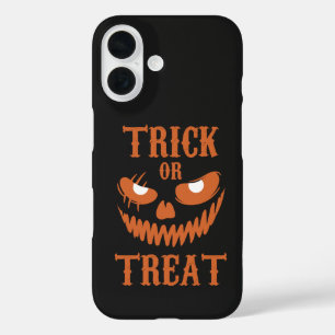 Terrifying Halloween Face Trick Treat Dark Spooky  iPhone 16 Case