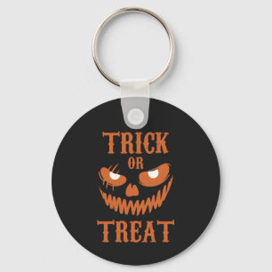 Terrifying Halloween Face Trick Treat Dark Spooky  Keychain