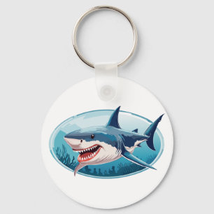 Terrifying Shark Keychain
