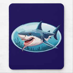 Terrifying Shark Mouse Pad