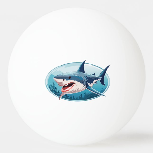 Terrifying Shark Ping Pong Ball (Front)