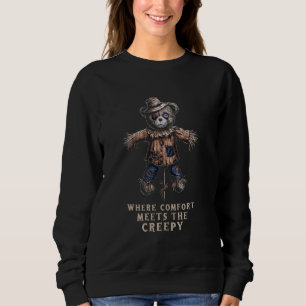 Terrifying Teddy Spooky Plush Horror Teddy Bear Sc Sweatshirt