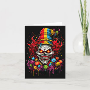 Terrifying Y Evil Killer Clown  Card