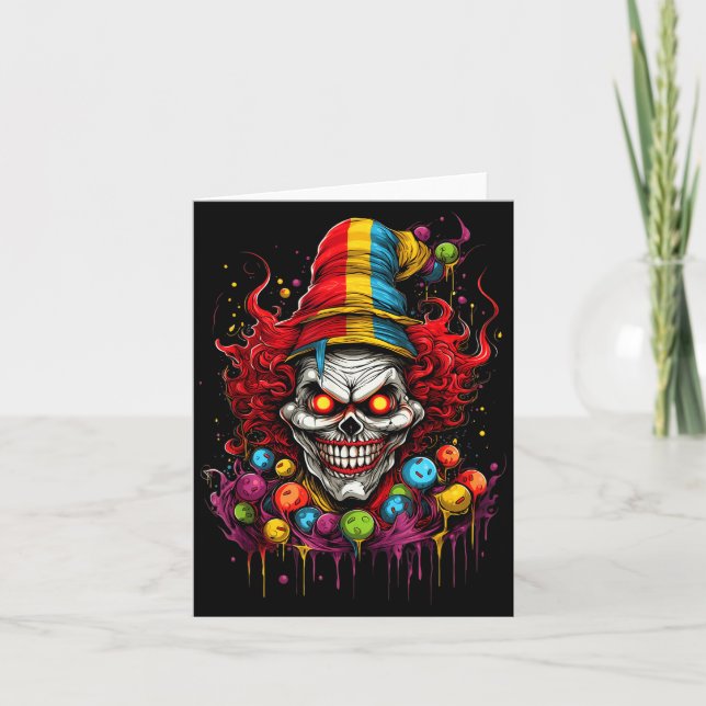 Terrifying Y Evil Killer Clown  Card (Front)