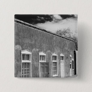 Territorial style architecture, Santa Fe, New 2 Inch Square Button