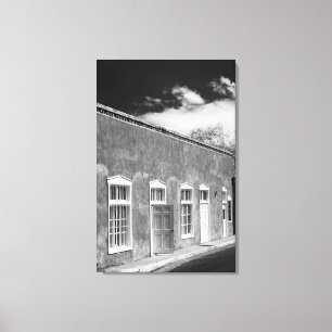 Territorial style architecture, Santa Fe, New Canvas Print