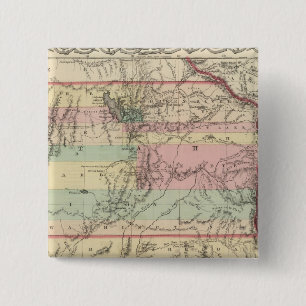 Territories of New Mexico and Utah 2 Inch Square Button