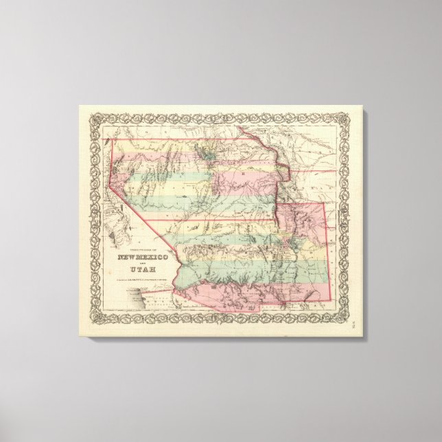 Territories of New Mexico and Utah Canvas Print (Front)