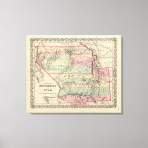 Territories of New Mexico and Utah Canvas Print
