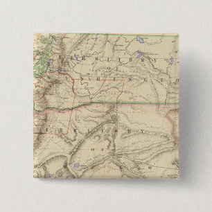 Territories of Washington and Oregon 2 Inch Square Button