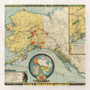 Territory of Alaska Glass Coaster