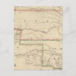 Territory of Kansas and Native Americans Postcard