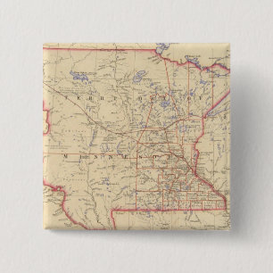 Territory of Minnesota 2 Inch Square Button