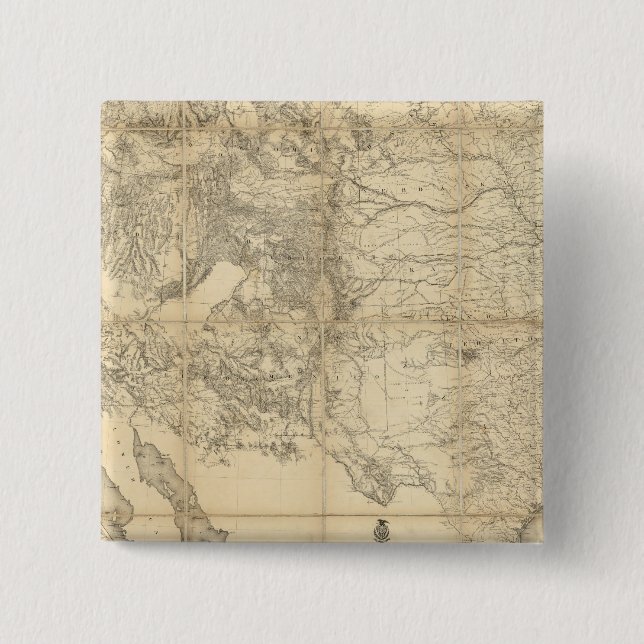 Territory of The United States 2 Inch Square Button (Front)