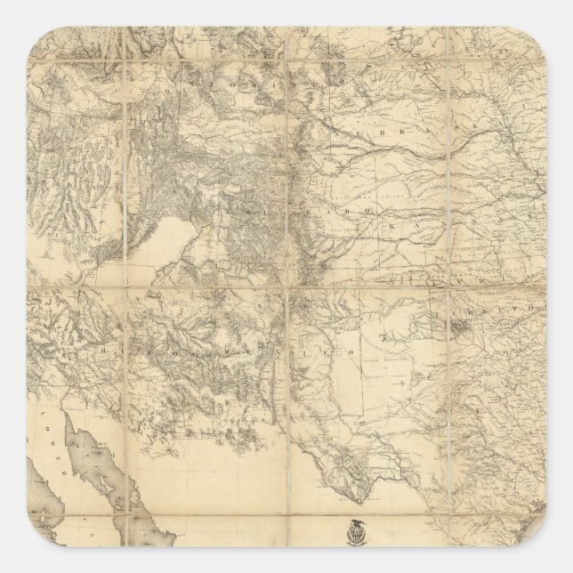 Territory of The United States Square Sticker (Front)