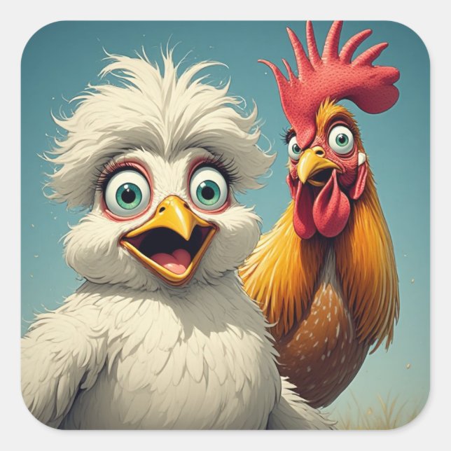 "Terry & Kay Silkie Chicken" Sticker Sheet (Devant)