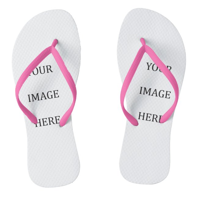 Tes tongs d'image de votre femme rose personnalisé (Semelle)