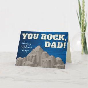 T'Es Un Rocher, Papa ! Bonne carte Fête des pères