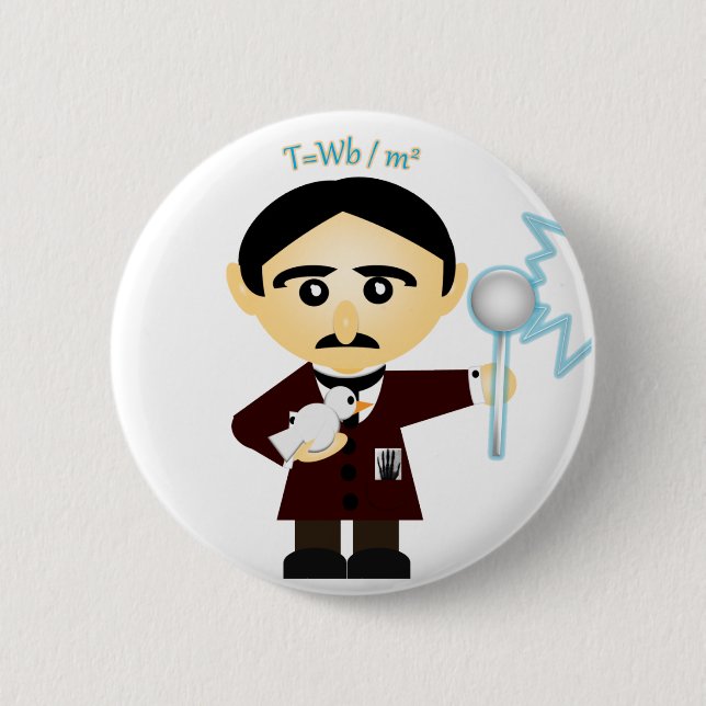 Tesla 2 Inch Round Button (Front)