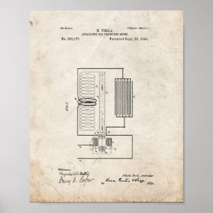 Tesla Apparatus For Producing Ozone Patent - Old L Poster