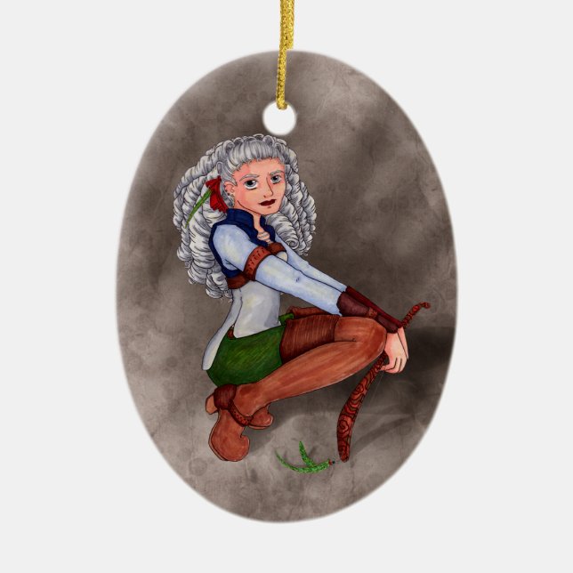 Tesla Ceramic Ornament (Front)