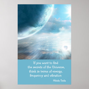 Tesla Citation Secrets de l'Univers Poster