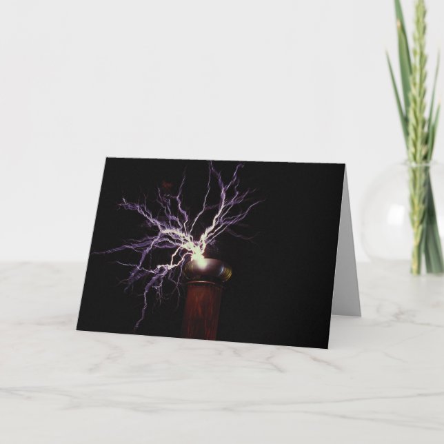 Tesla coil arcing card (Front)