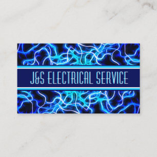 Tesla Coil Lightning Electrician Home Automation Business Card